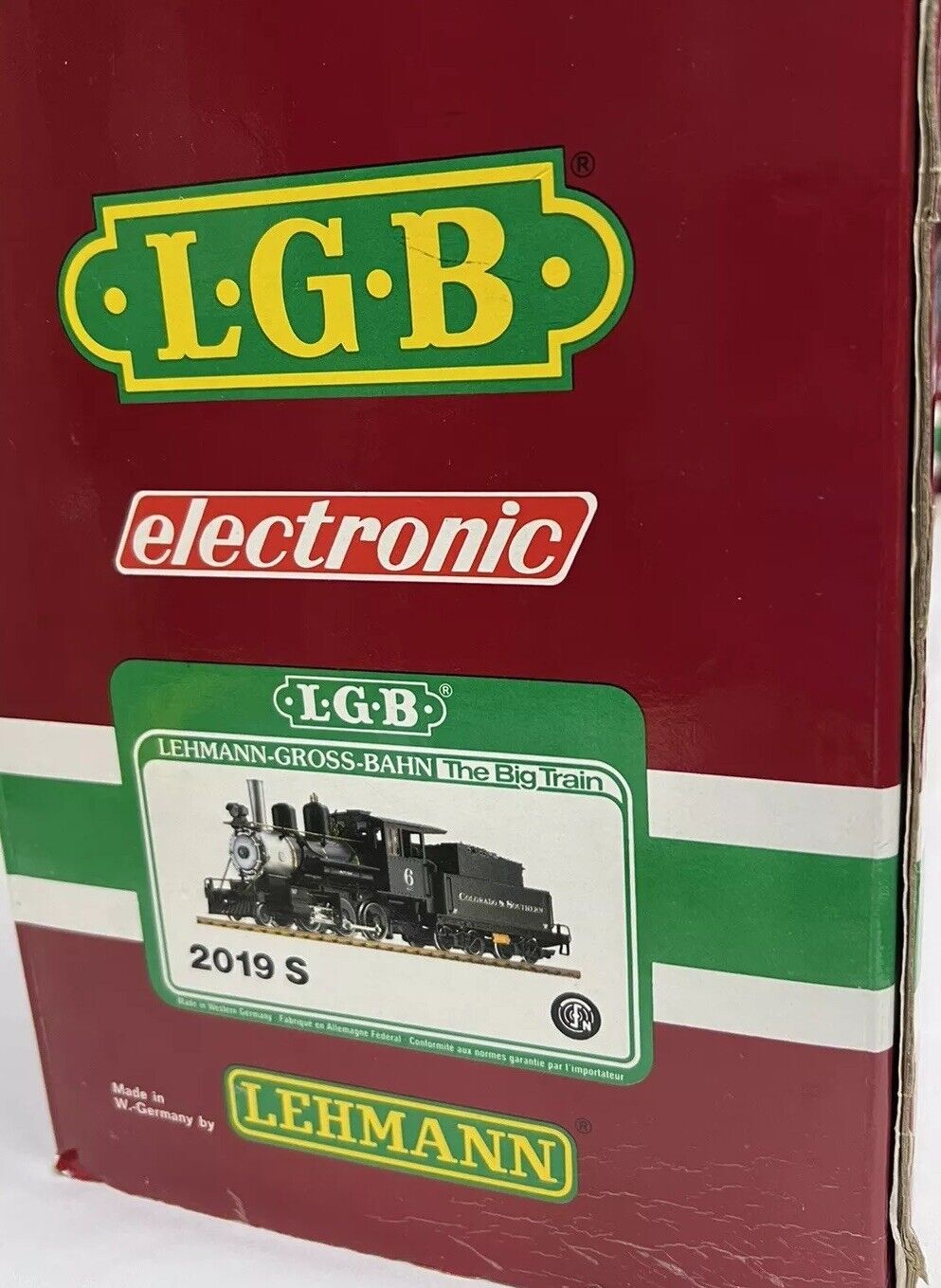 LGB #2019S Colorado & Southern 2-6-0 Steam Locomotive & Tender G Scale LN/BOX