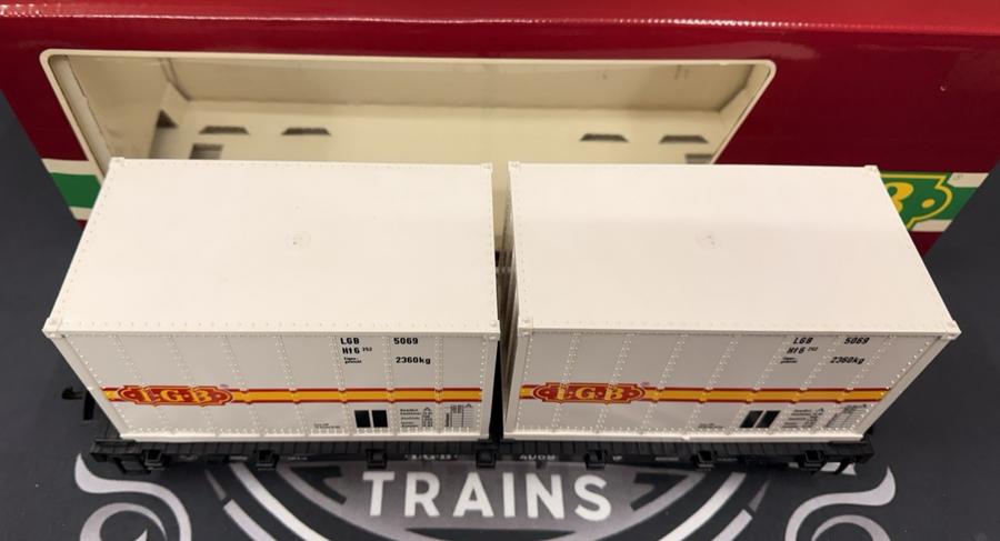 LGB 4069 Southern Pacific Flatcar with 2 LGB Containers G Scale LN/Box