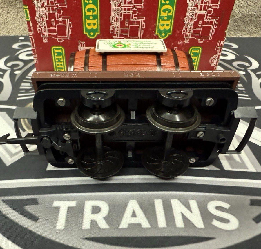 LGB 4047 G-Scale Wine Beer Barrel in NEW old stock G Scale Flat Car Box