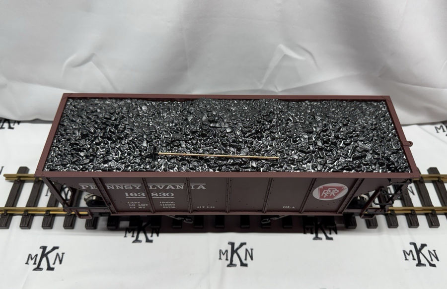 LGB 44763 Pennsylvania PRR 2 Bay Coal Hopper G Scale #163830 Metal Wheels