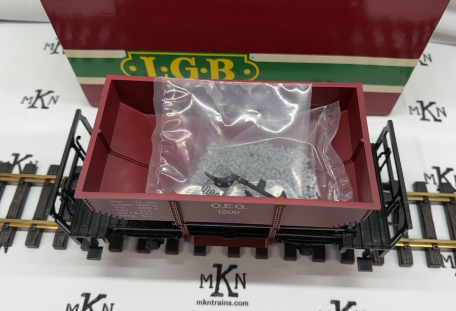 LGB 4041 OEG 1200 RED Hopper Ballast Car G Scale New/Box/Sleeve