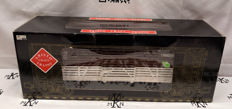 Aristo Craft 46090A Canadian Pacific CP Cattle Stock Car w/Cattle Metal Wheels G