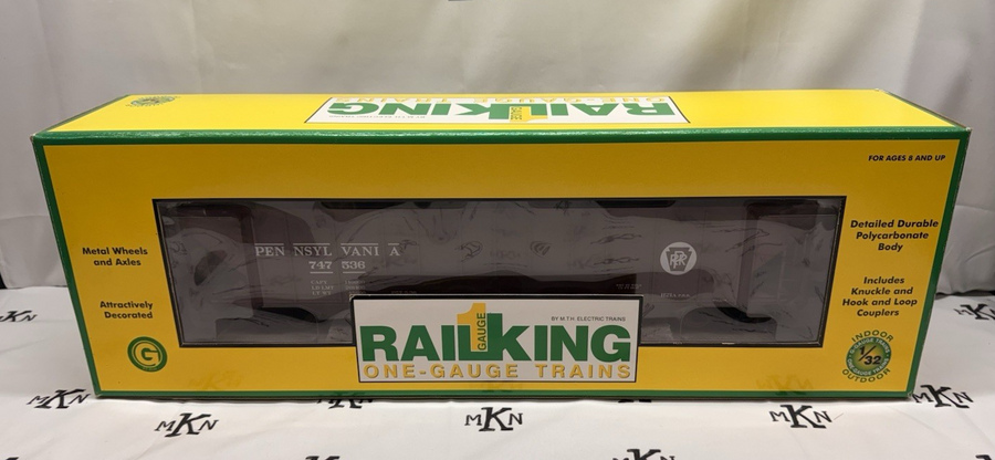 RAILKING One Gauge 70-75015 PRR Pennsylvania Hopper Coal Load #747536 G MINT