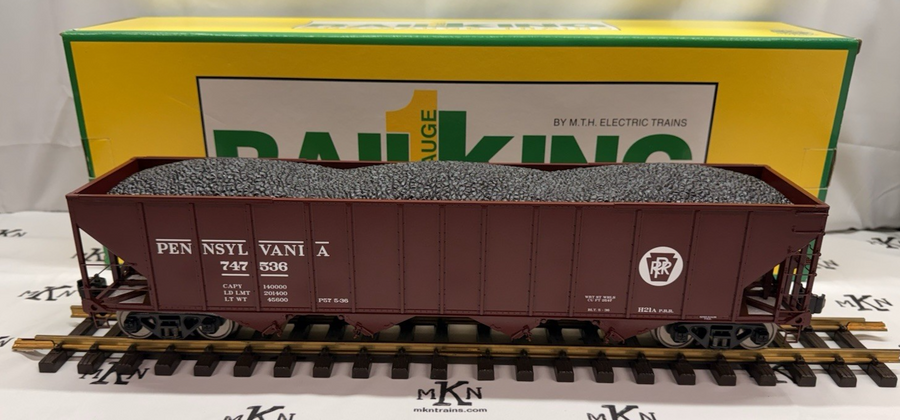 RAILKING One Gauge 70-75015 PRR Pennsylvania Hopper Coal Load #747536 G MINT