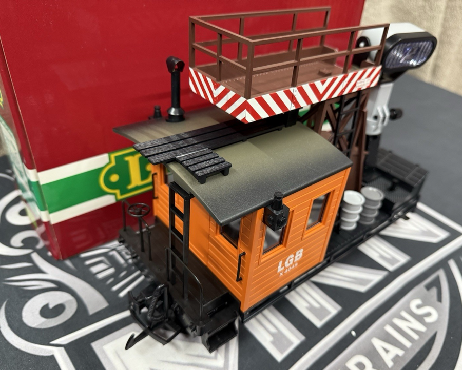 LGB 4049 Maintenance Car w/ Searchlight Metal Wheels G Scale LN/Box