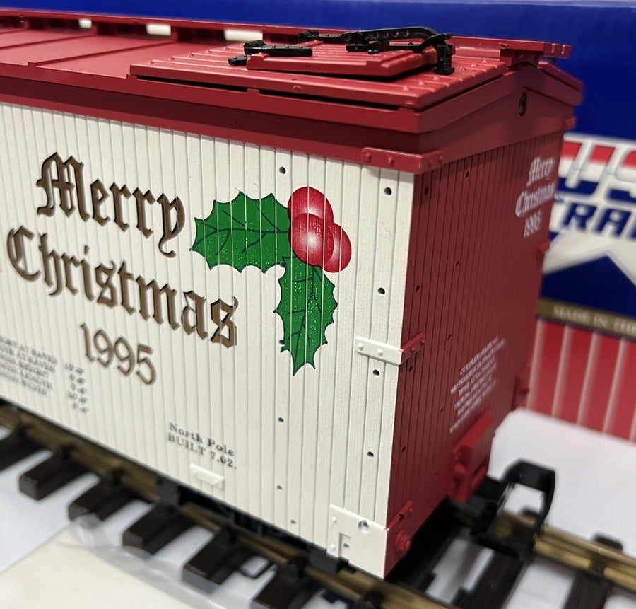 USA Trains Christmas 1995 Merry Christmas Reefer Car New G Scale