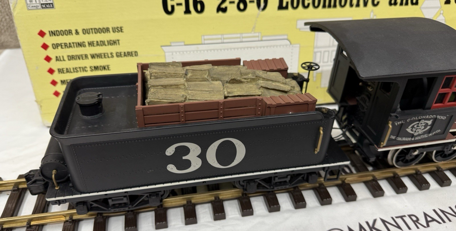 Aristo Craft ART- 80105 G Scale 2-8-0 C-16 Colorado & Southern Steam Loco Tender