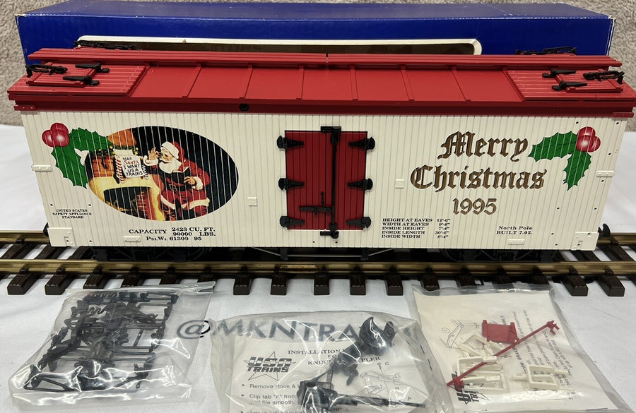 USA Trains Christmas 1995 Merry Christmas Reefer Car New G Scale