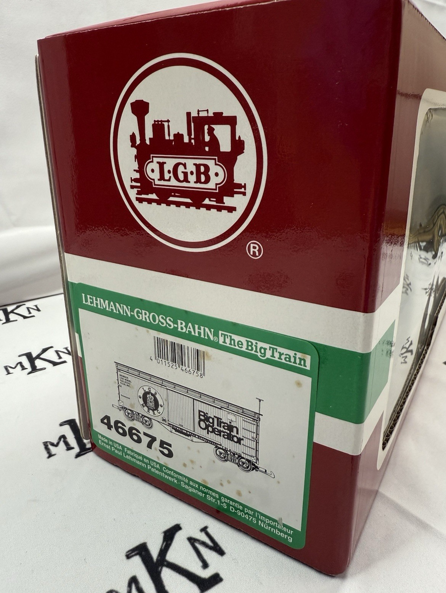 LGB 46675 BIG TRAIN OPERATOR Model Railroad Club Box Car G Scale Brand New