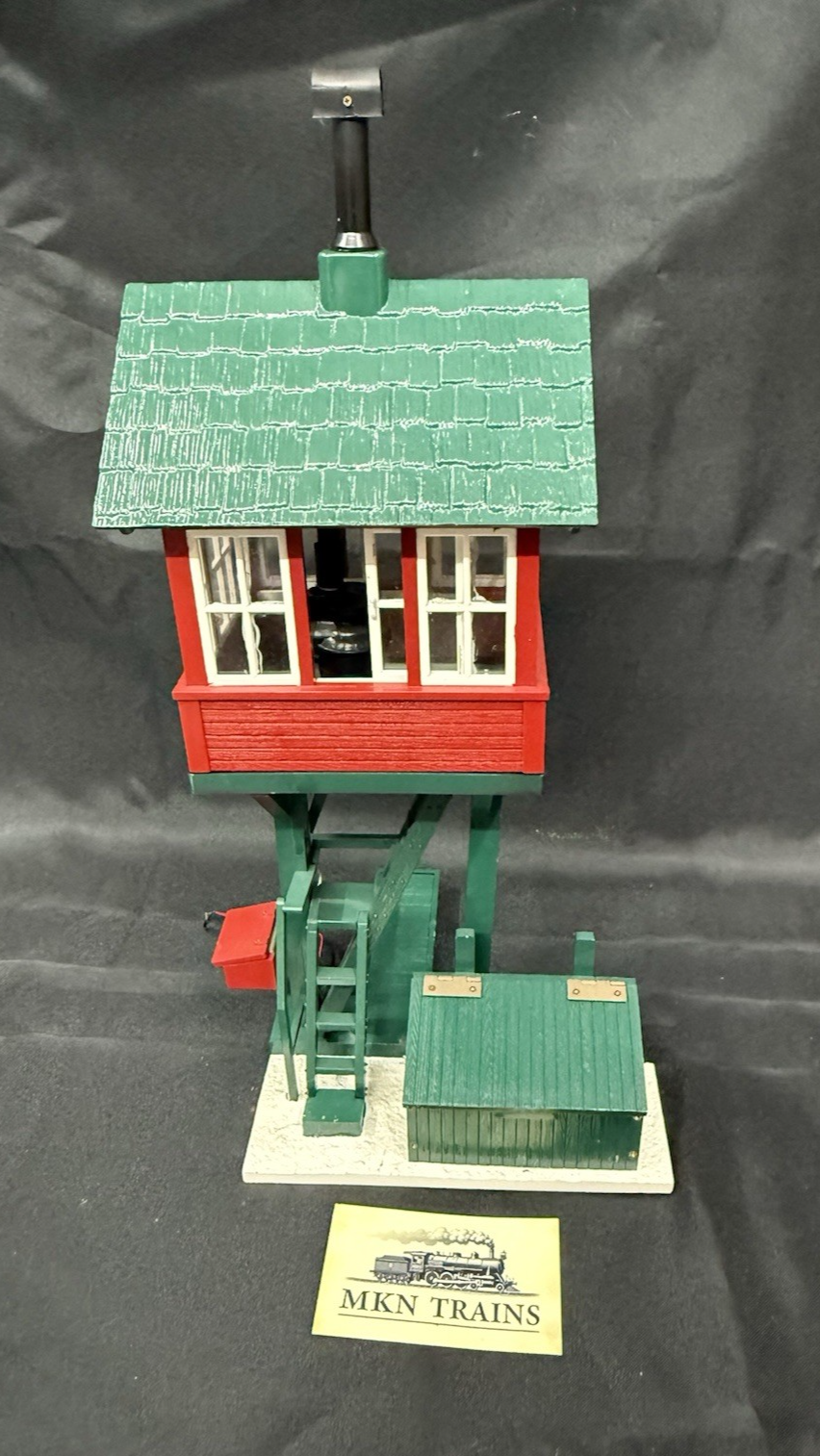 RARE AristoCraft 7109 G Elevated Watch Tower Christmas Green/RED North Pole