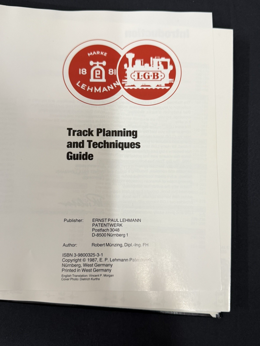 LGB Lehmann Track Planning and Technical Guidebook 255 Pages G-Scale Layout