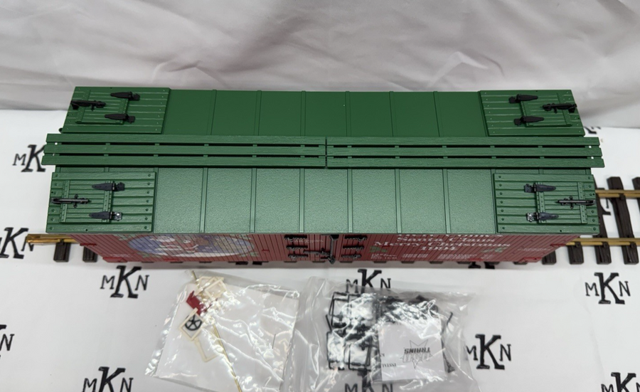 USA Trains R13012 Here Comes Santa Claus Merry Christmas Reefer G Scale New