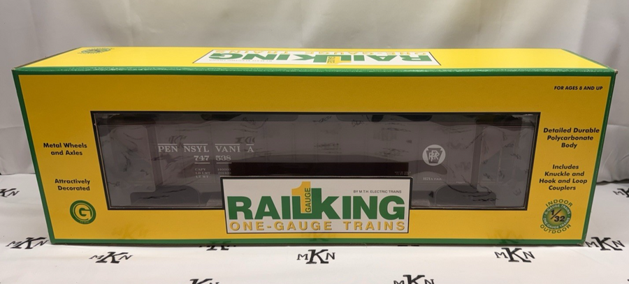 RAILKING One Gauge 70-75015 PRR Pennsylvania Hopper Coal Load #747538 G MINT