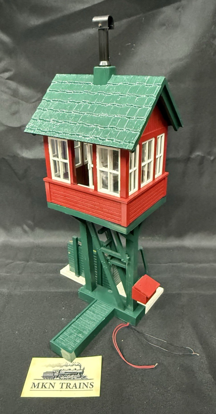 RARE AristoCraft 7109 G Elevated Watch Tower Christmas Green/RED North Pole