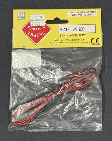 Aristo-Craft 29600 G Scale Track To Pack Connection Wire With Headers NOS