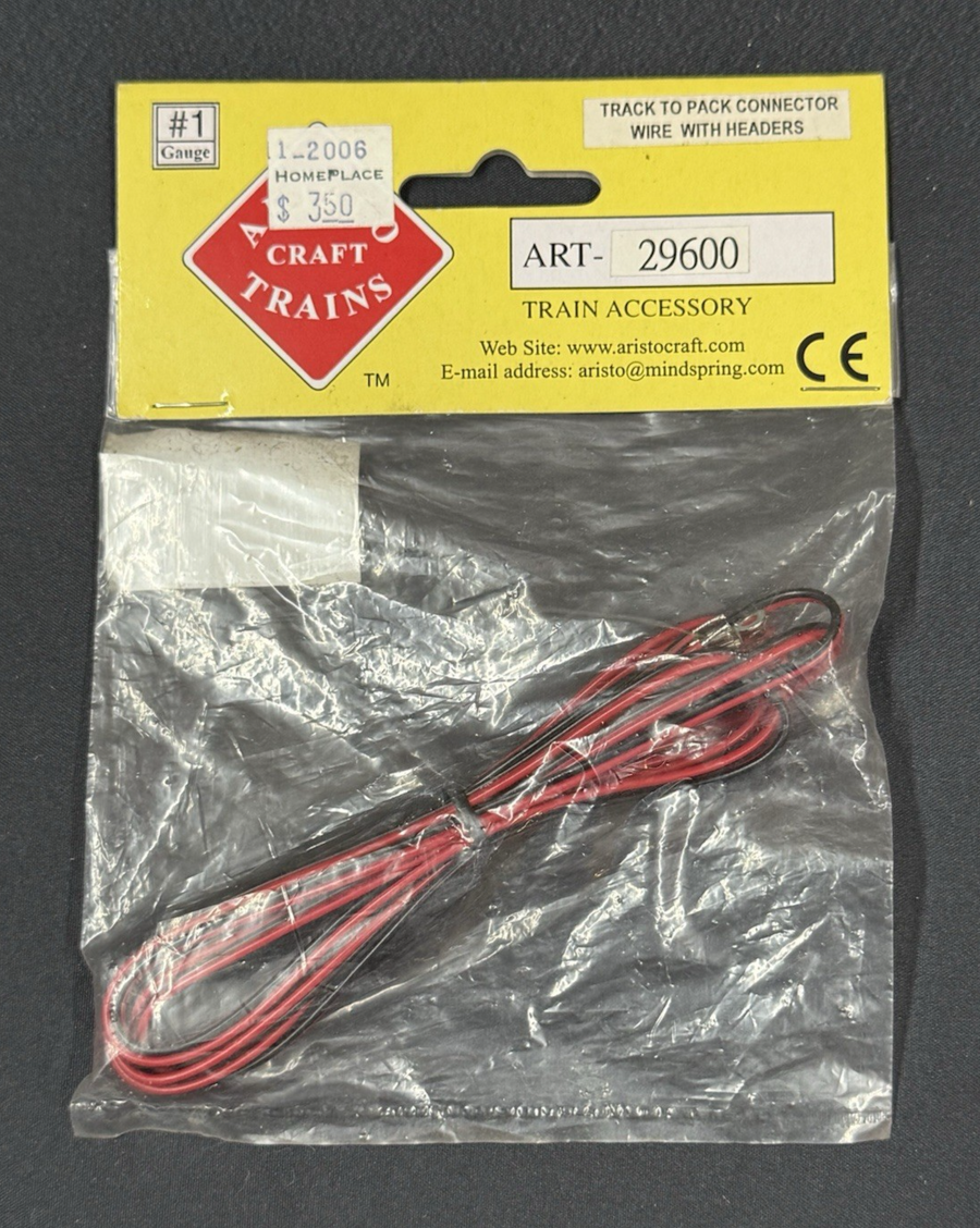 Aristo-Craft 29600 G Scale Track To Pack Connection Wire With Headers NOS
