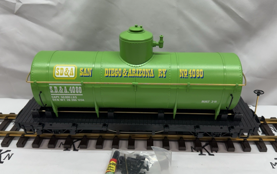 LGB 4080-Y05 San Diego & Arizona Green Tanker Car G Scale