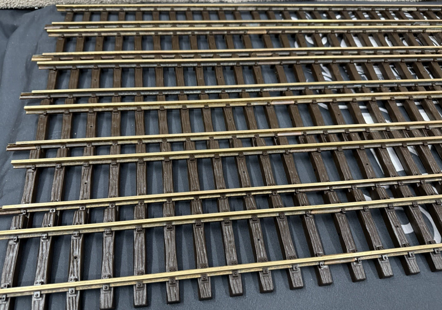LGB 10610 G Scale 4-foot Brass Straight Track 6 total EX Used