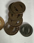 Vintage Railroad Railway Tokens Lot Good For One Fare Ride Coins Railroadiana
