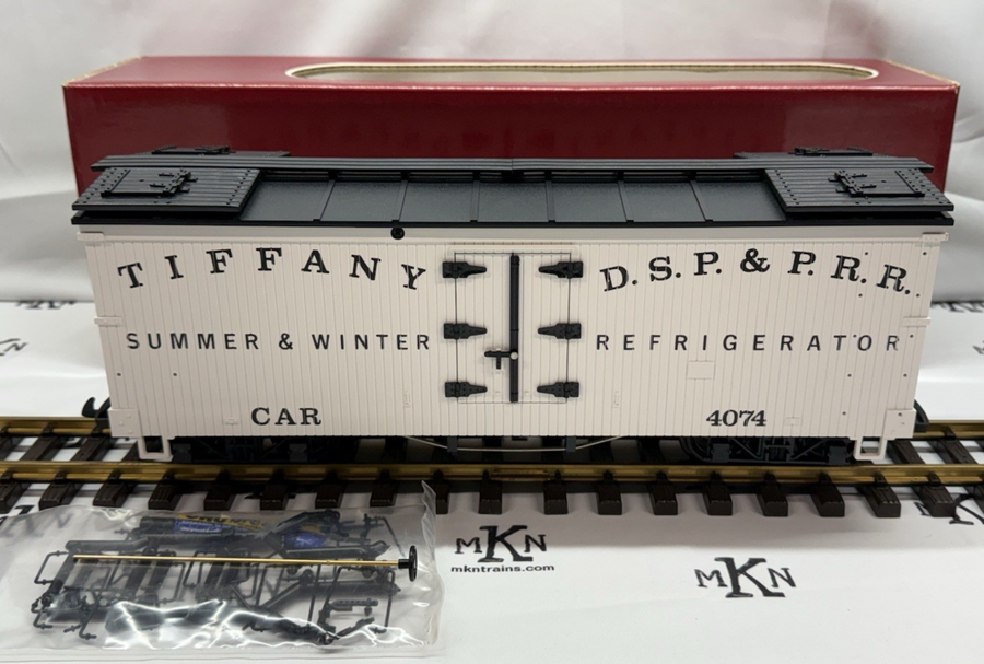 LGB 4074-B02 Tiffany DSP&PRR Reefer Car LN/Box G Scale