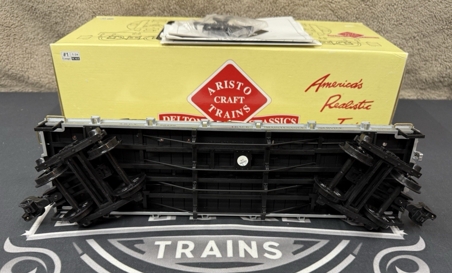 Aristo Craft ART- 86499 Flat Car with Cable Reel Load Brand New G Scale
