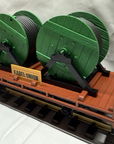 LGB 4002 Kabel Union Flat Car w/ Cable Spools Green G-Scale Red Box Germany
