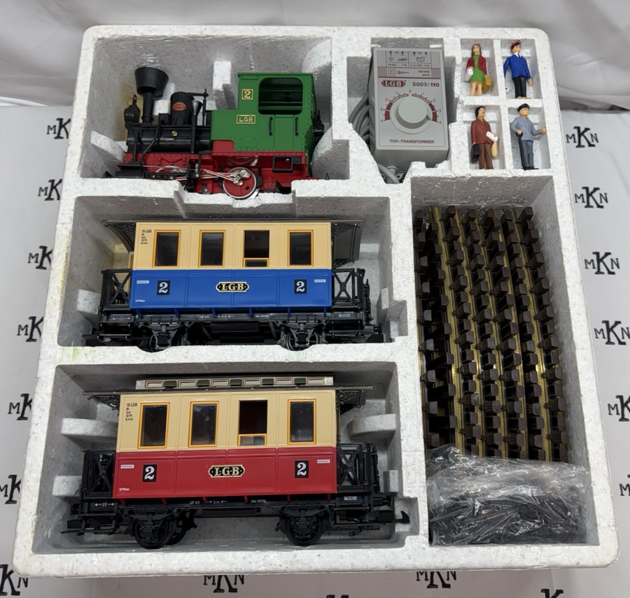 LGB 20301 Passenger Starter Train Set Figures Track G Scale W. Germany EX