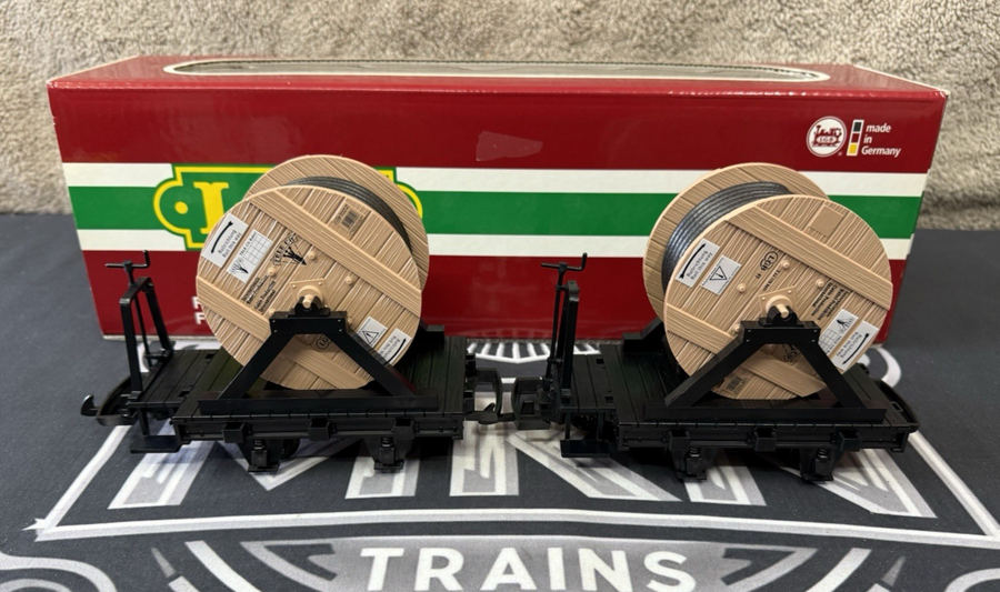 LGB JD 43170 FRR Field Railroad Cable Reel Car w Brakeman's Platform G Scale