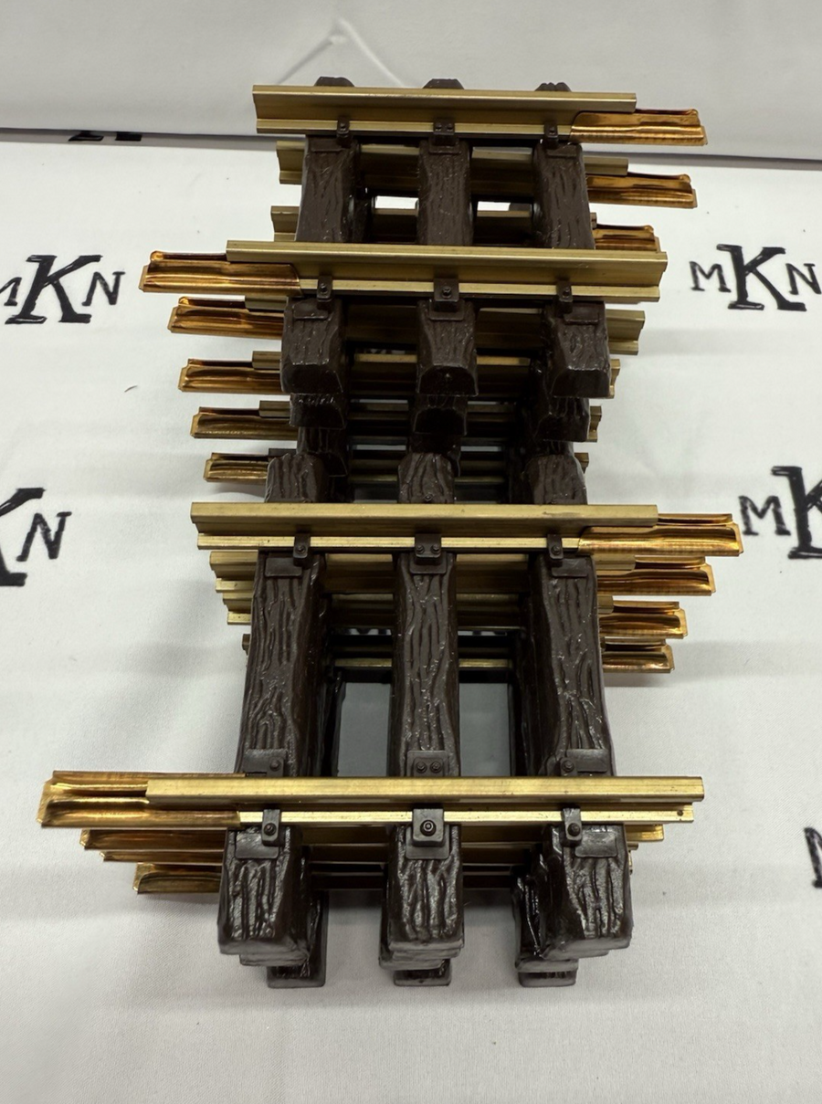 LGB 1008 10080 75mm Straight Brass Track Sections 9 total with box G Scale