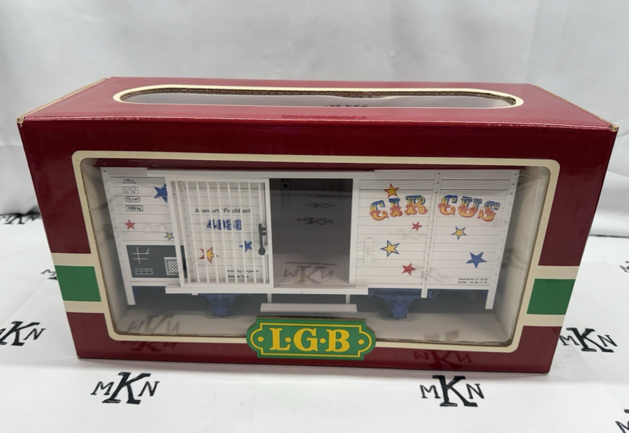 LGB 4036 Circus Cage Animal Car G Scale with Circus Animal Ramp/Rails LN/Box