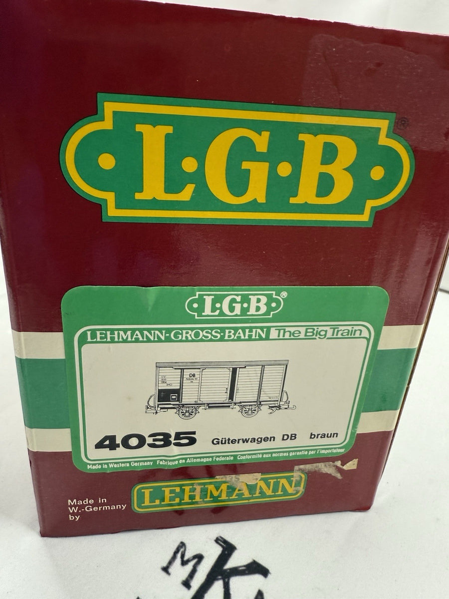 LGB 4035 G Scale Deutsche Reichsbahn Brown Box Car New/Box
