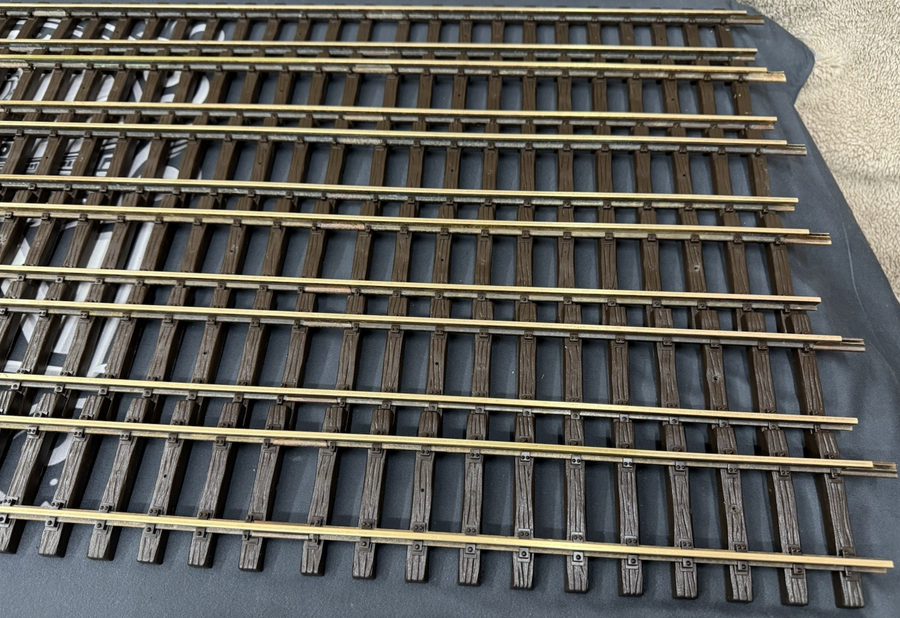 LGB 10610 G Scale 4-foot Brass Straight Track 6 total EX