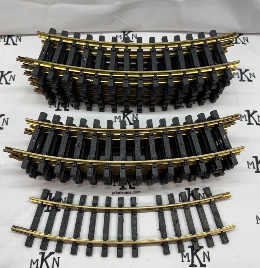 Aristo-Craft ART-30100 US Style 4' Diameter (12) Curved Brass Track G Scale EX