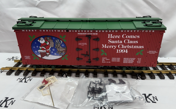 USA Trains R13012 Here Comes Santa Claus Merry Christmas Reefer G Scale New