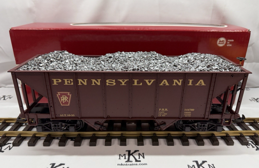 LGB 44760 PRR Pennsylvania Hopper w/ Coal Load LN/Box G Scale