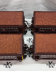 LGB 40040 PENNSYLVANIA RAILROAD PRR ORE CAR set G Scale Kadee Metal Wheels