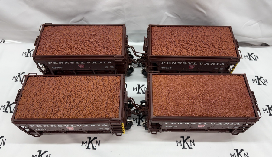 LGB 40040 PENNSYLVANIA RAILROAD PRR ORE CAR set G Scale Kadee Metal Wheels