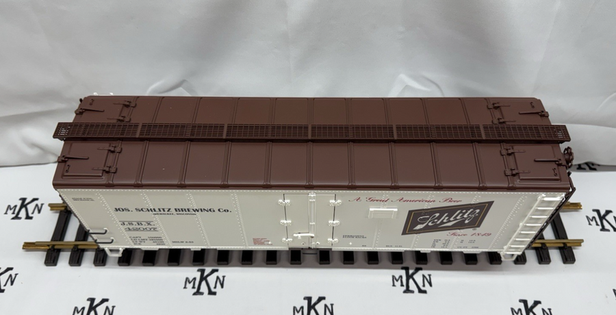 ARISTO CRAFT ART 46202 SCHLITZ BEER Reefer METAL WHEELS G SCALE LN/BOX