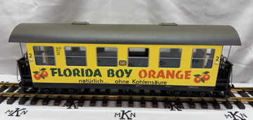 LGB 3072 G Scale Florida Boy Orange Passenger Car lighted LN
