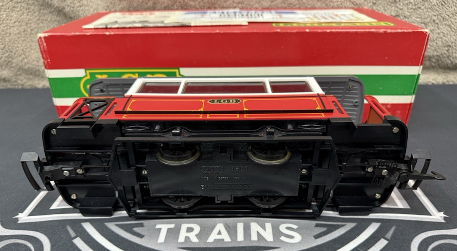 LGB 3600 G Scale Trolley Unpowered Trailer Car LN with box and Stickers.