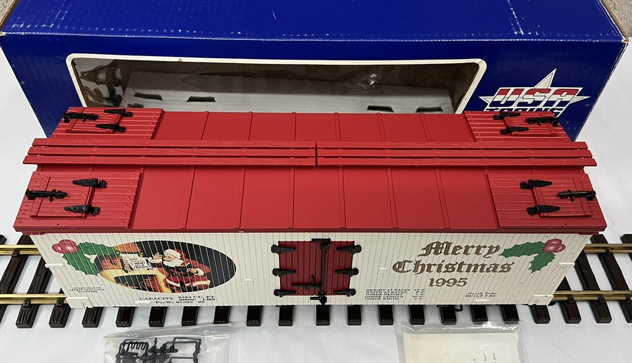 USA Trains Christmas 1995 Merry Christmas Reefer Car New G Scale