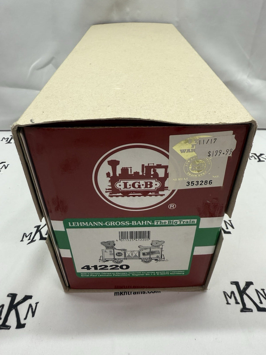 LGB 41220 Limited Edition Red Gondola Two Steiff Bears G Scale NIB