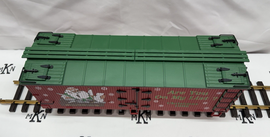 USA Trains R-13011 Christmas "Are You On My List" 1993 Reefer Metal Wheels G