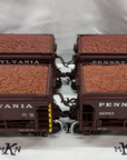 LGB 40040 PENNSYLVANIA RAILROAD PRR ORE CAR set G Scale Kadee Metal Wheels