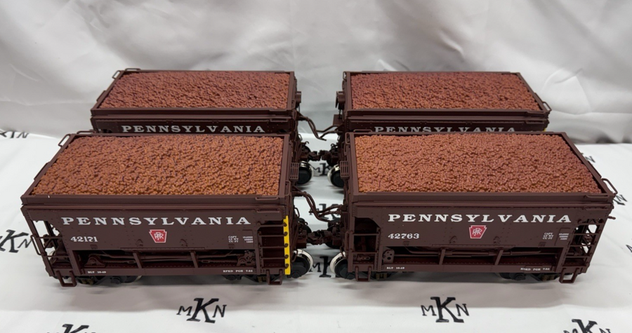 LGB 40040 PENNSYLVANIA RAILROAD PRR ORE CAR set G Scale Kadee Metal Wheels