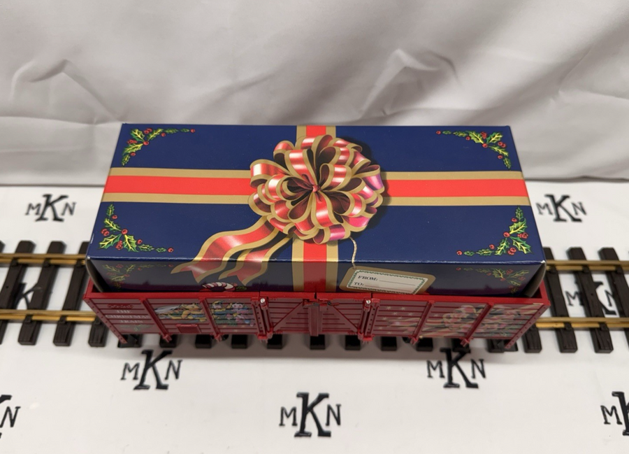 LGB 4021CT Christmas Train Low Side Wood Gondola Wagon with Gift Box G Scale