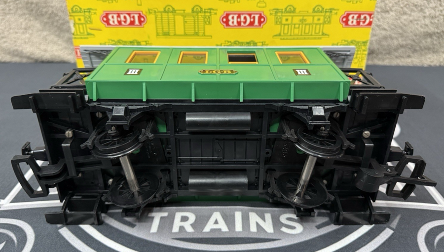 LGB 3010 Green #3 III G Scale 3rd class Passenger car New Old Stock Yellow Box