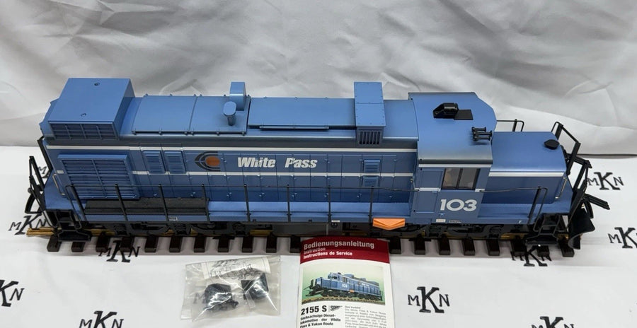 LGB 2155S G White Pass Diesel Locomotive w/Sound #103/Box