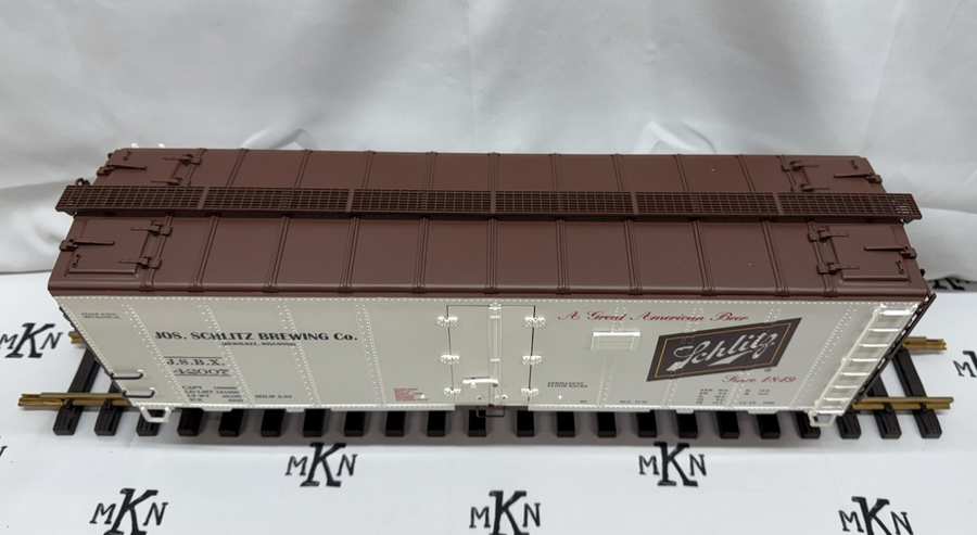 ARISTO CRAFT ART 46202 SCHLITZ BEER Reefer METAL WHEELS G SCALE LN/BOX
