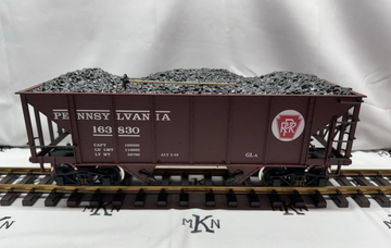 LGB 44763 Pennsylvania PRR 2 Bay Coal Hopper G Scale #163830 Metal Wheels